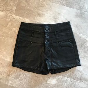 Faux Leather Shorts